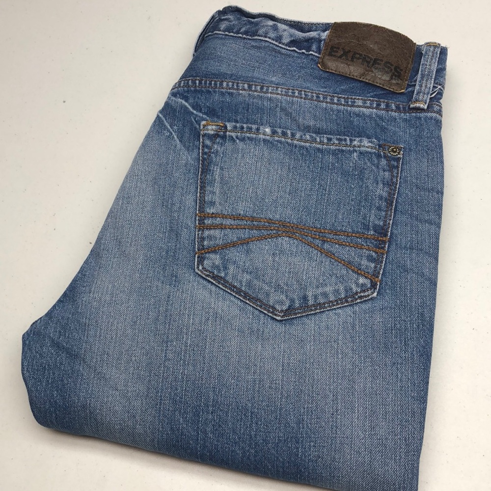 VINTAGE MENS EXPRESS ROCCO SLIM FIT SKINNY LEG JEANS 34x30 😎